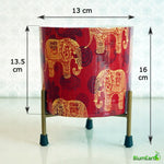 Load image into Gallery viewer, Tribal Print - Round Metal Pot with Stand
