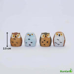 Load image into Gallery viewer, Cute Mini Owls Miniatures, Size 2.5 cm - Set of 4
