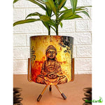 Load image into Gallery viewer, Hand Made Meditating Budha - Round Metal Pot With Tripod Stand
