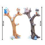 Load image into Gallery viewer, Owl On The Tree Garden Miniature, Size 8.5 Cms, Set of 2
