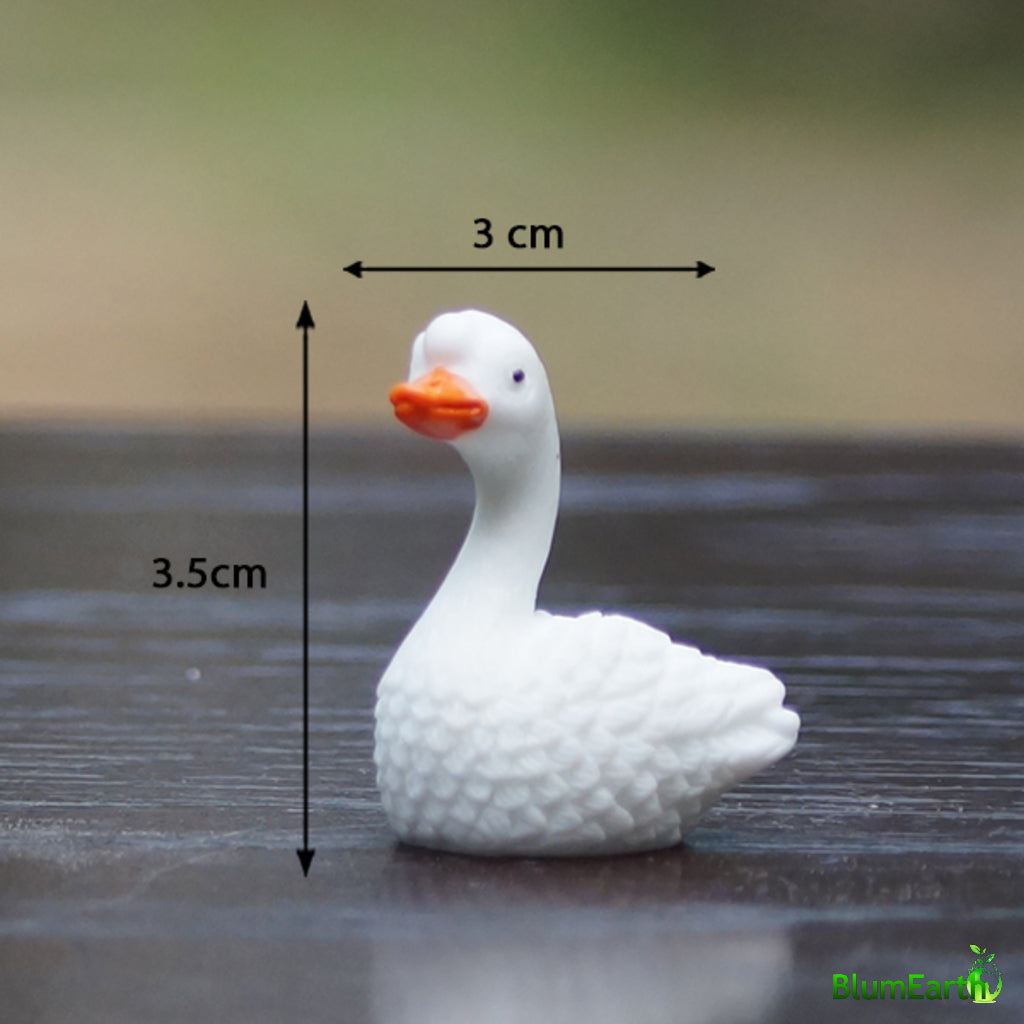 Cute Mini Swan Miniatures, Size 3.5 cm - Set of 2