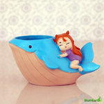 Load image into Gallery viewer, Cute Sleeping Girl On Whale, Resin Pot
