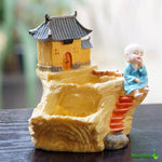 Load image into Gallery viewer, Cute Smiling Monk Resin Pot
