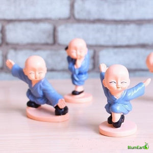 Kungfu Monks Garden Miniatures, Set of 4