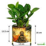 Load image into Gallery viewer, Hand Made Meditating Budha - Round Metal Pot With Tripod Stand
