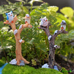 Load image into Gallery viewer, Owl On The Tree Garden Miniature, Size 8.5 Cms, Set of 2
