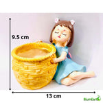 Load image into Gallery viewer, Girl with Basket, Resin Pot
