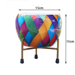 Load image into Gallery viewer, Multicolour Symmetrix - Round Metal Pot With Stand
